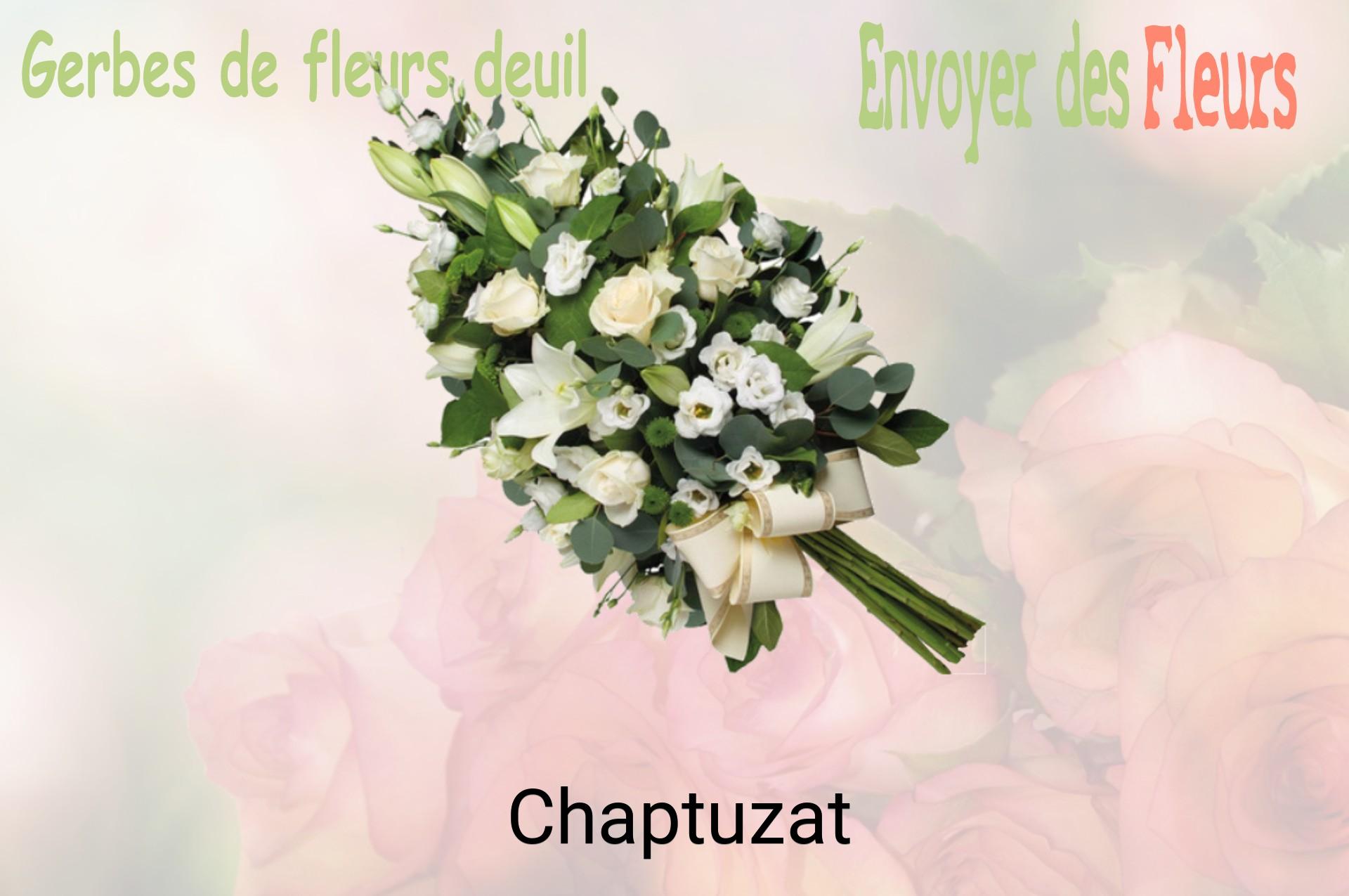 Gerbe de fleurs de deuil livrée à Chaptuzat